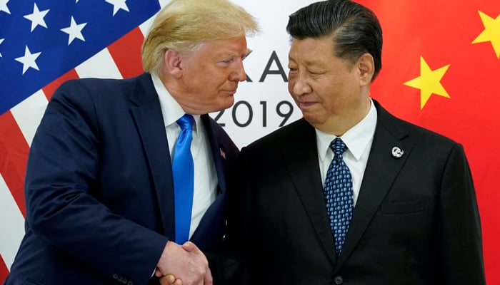 US President Donald Trump meets with Chinas President Xi Jinping at the start of their bilateral meeting at the G20 leaders summit in Osaka, Japan, June 29, 2019. — Reuters