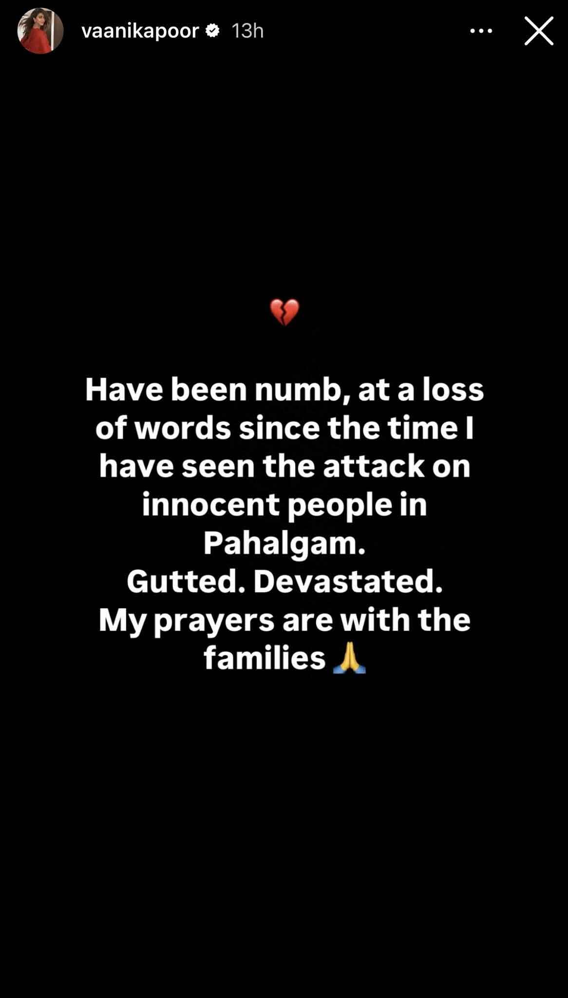 — Instagram@vaanikapoor