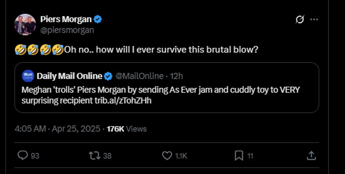 Meghan Markle delivers brutal blow to Piers Morgan
