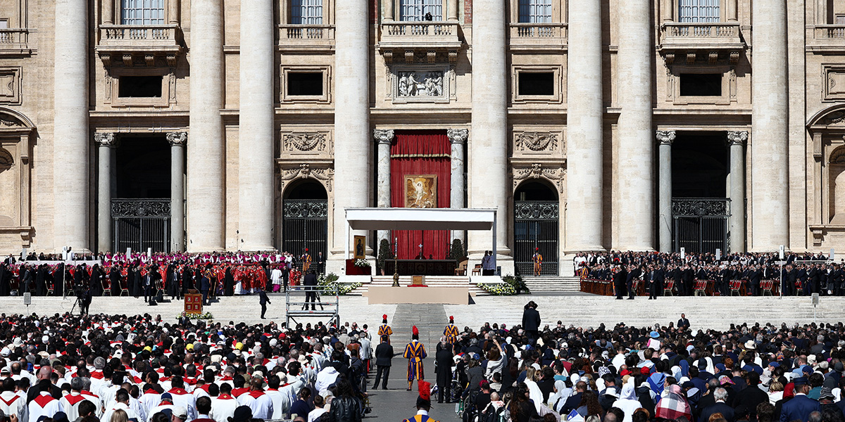 Mourners attend the funeral Mass of Pope Francis, in St Peters Square, at the Vatican, April 26, 2025. — Reuters