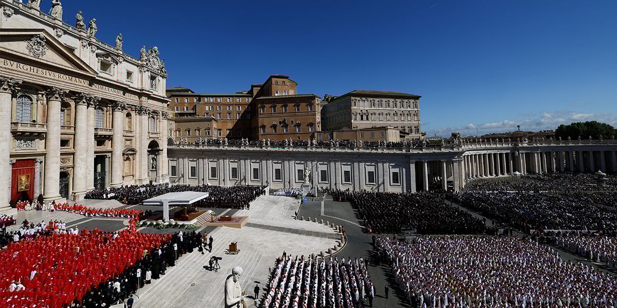 Mourners attend the funeral Mass of Pope Francis, in St Peters Square, at the Vatican, April 26, 2025. — Reuters
