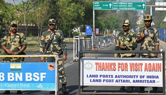 Indian forces stand guard near Attari border in Amritsar, India. — AFP/ File