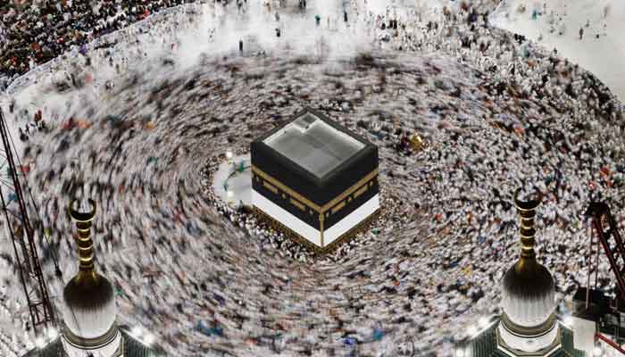 The image shows pilgrims circling the Holy Kaaba during Hajj. — Reuters/File