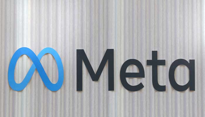 The logo of Meta is seen at the entrance of the companys temporary stand ahead of the World Economic Forum (WEF) in Davos, Switzerland January 18, 2025. — Reuters