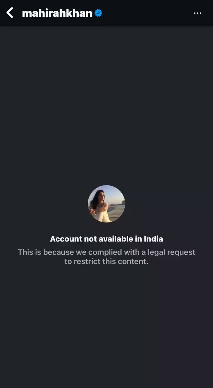 Several Pakistani actors' Instagram accounts go dark in India 2 Several Pakistani actors Instagram accounts go dark in India
