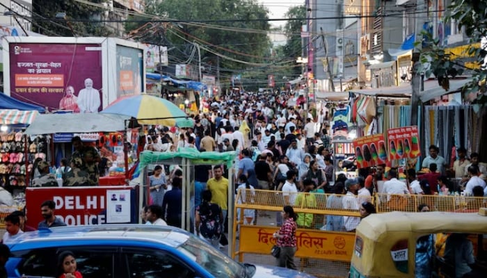 A general view of a crowded market in New Delhi, India, on September 5, 2023. — Reuters