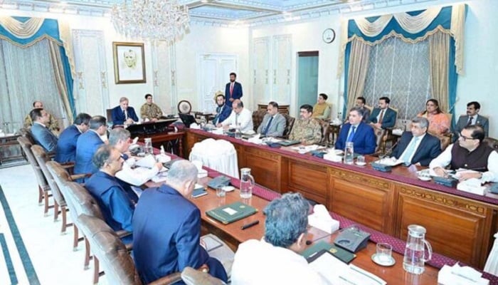Prime Minister Muhammad Shehbaz Sharif chairs a meeting regarding the Integrated Generation Capacity Expansion Plan 2024-2034 in Islamabad on Thursday. — APP