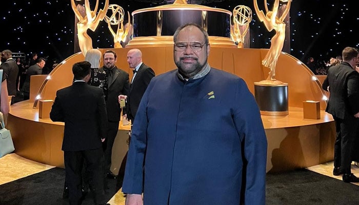 Pakistan filmmaker Mohammed Ali Naqvi at Primetime Emmys in Los Angeles, California, United States. — Mo Naqvi