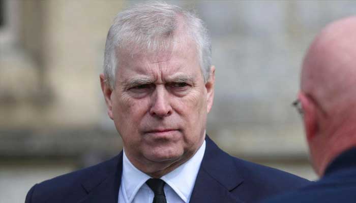 Prince Andrew looks sad as royal family attends VE Day celebrations