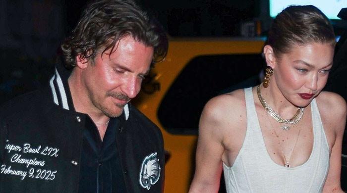 Bradley Cooper and Gigi Hadid celebrating her birthday