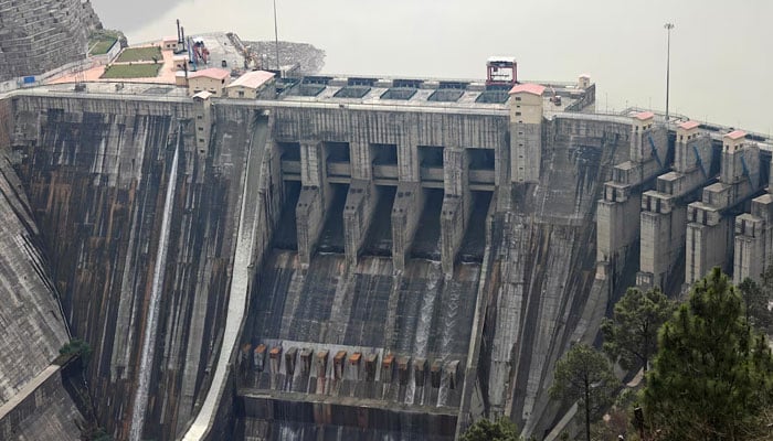 A view of Baglihar Dam, also known as Baglihar Hydroelectric Power Project, on the Chenab river which flows from Indian occupied Kashmir into Pakistan, at Chanderkote in IIOJK region May 6, 2025. — Reuters