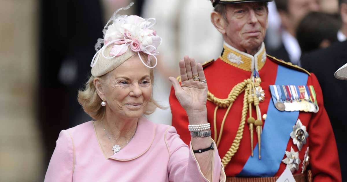 Katharine, the Duchess of Kent, with her husband