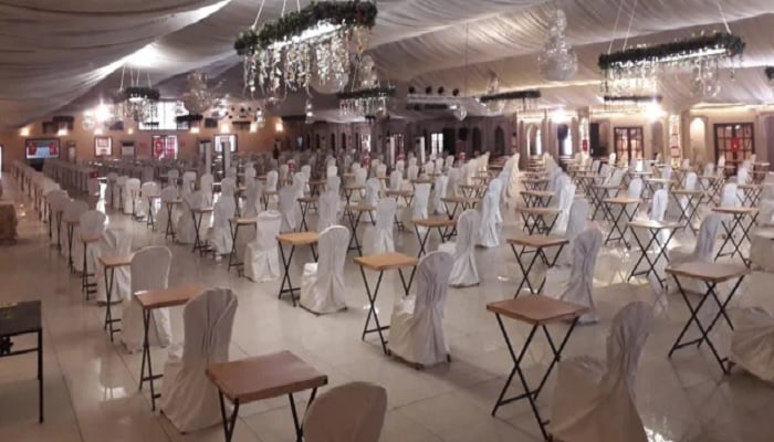 A representatinal pricure of an examination hall in Karachi. —Deputy Commissioner South Karachi/ Twitter/File