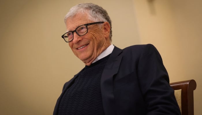 Bill Gates, who undertook on Thursday to give almost all his personal wealth in the next two decades and said that the poorest worlds would receive some 200 billion dollars via his foundation, spoke with Reuters in an interview in New York, in the United States, on May 8, 2025.