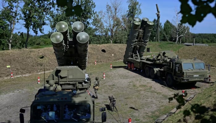 Russian S-400 missile air defence systems are seen during a training exercise at a military base in Kaliningrad region, Russia August 11, 2020. — Reuters