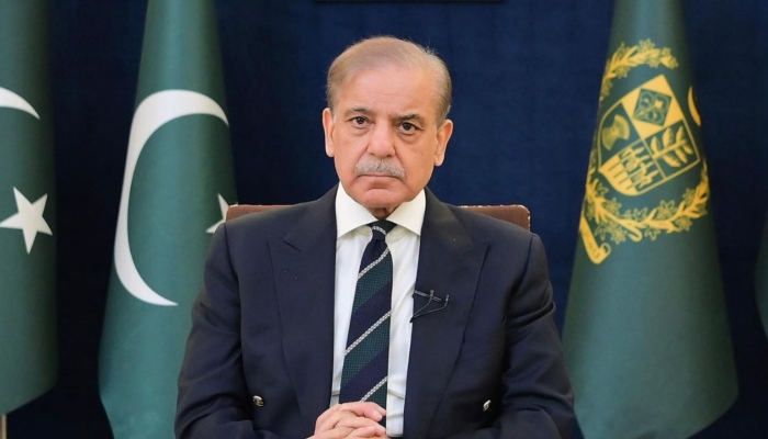 Prime Minister Muhammad Shehbaz Sharif addresses nation in Islamabad, on May 7, 2025. —PID