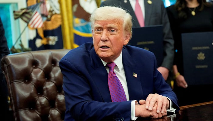 US President Donald Trump sits inside the Oval Office of the White House, in Washington, DC, May 9, 2025. — Reuters