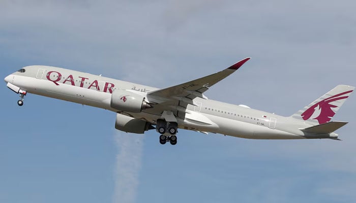 A Qatar Airways aircraft takes off at the aircraft builders headquarters of Airbus in Colomiers near Toulouse, France, September 27, 2019. — Reuters