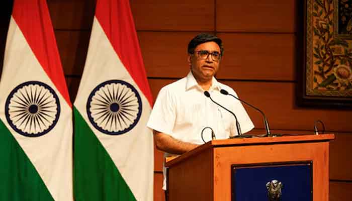 Indias Foreign Secretary Vikram Misri holds a press briefing following Indias military strikes on Pakistan, in New Delhi, India, May 7, 2025. — Reuters