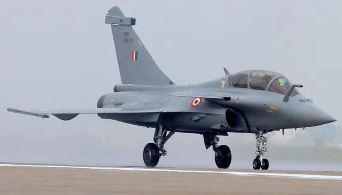 IAFs Rafale fighter jet taxis on the tarmac in Ambala, India on September 10, 2020. — Reuters