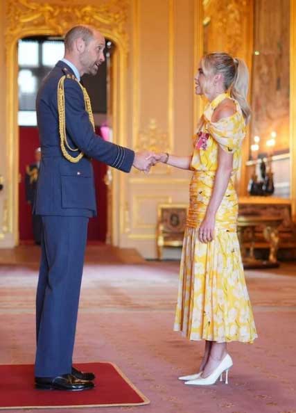 Keely Hodgkinson with Prince William