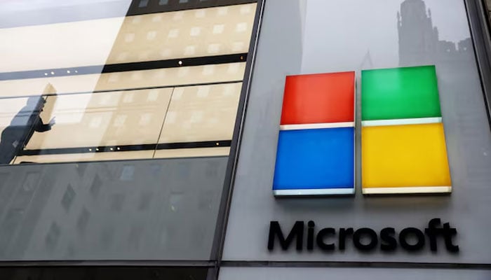 A man stands inside the Microsoft Experience Center in New York City, US, January 18, 2023. — Reuters