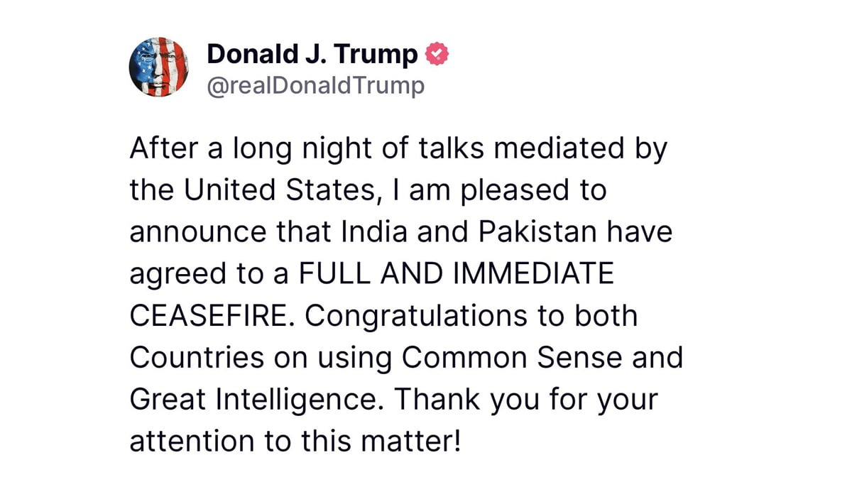 A screengrab of US President Donald Trumps tweet. — X/@realDonaldTrump