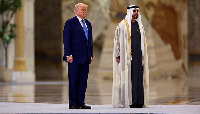 US President Donald Trump meets United Arab Emirates President Sheikh Mohamed bin Zayed Al Nahyan, at Qasr Al Watan, in Abu Dhabi, United Arab Emirates, May 15, 2025. — Reuters
