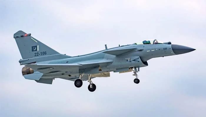 A Pakistan Air Force J-10 fighter aircraft. — Reuters