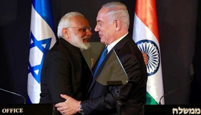 Indian Prime Minister Narendra Modi hugs with Israeli Prime Minister Benjamin Netanyahu as they deliver joint statements during an exchange of co-operation agreements ceremony in Jerusalem July 5, 2017. — Reuters