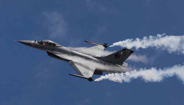 Pakistan Air Force (PAF) F-16 performs during an air show in Karachi, February 27, 2020. — Reuters
