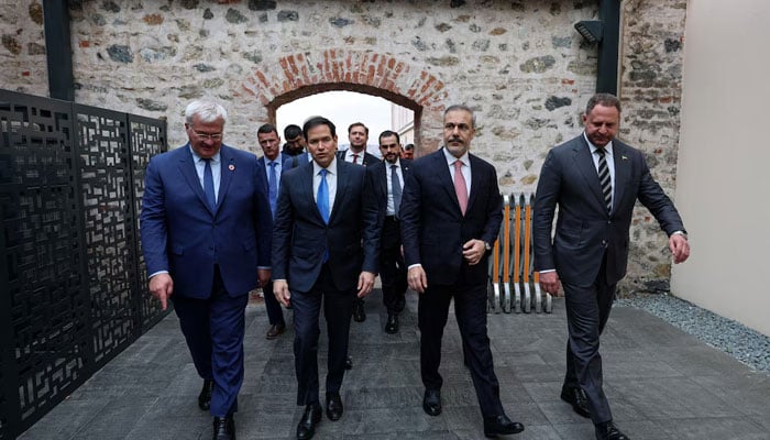 Russians, Ukrainians meet in Turkiye for first talks in 3 years 8 Ukrainian Foreign Minister Andrii Sybiha, US Secretary of State Marco Rubio, Turkish Foreign Minister Hakan Fidan and Head of the Office of the President of Ukraine Andriy Yermak walk before Turkiye, US, Ukraine trilateral talks, in Istanbul, Turkey, May 16, 2025. — Reuters