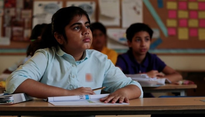 Students attend class at a private school in Islamabad. — Reuters/File
