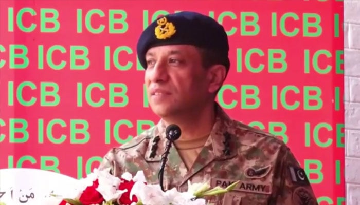 Director General Inter-Services Public Relations (DG ISPR) Lieutenant General Ahmed Sharif Chaudhry addresses gathering of students and teacher in Islamabad, May 17, 2025. — Screengrab via video/ISPR