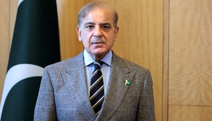 Prime Minister Shehbaz Sharif gestures during an event. — Radio Pakistan/File