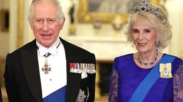 King Charles and Queen Camilla with Louise Pentland