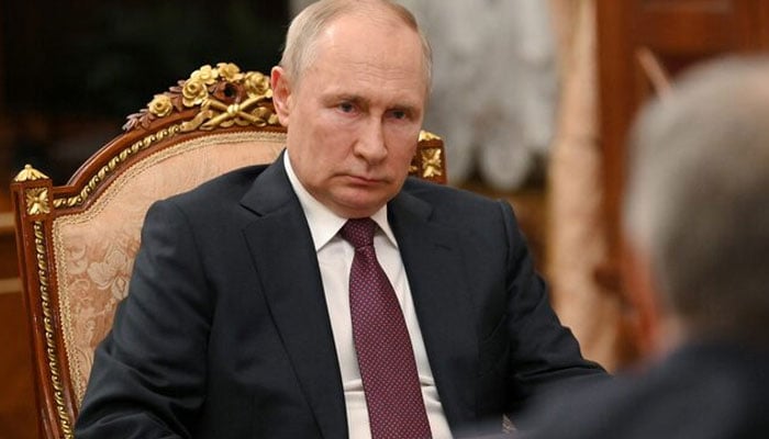 Russian President Vladimir Putin attends a meeting with State Duma Chairman Vyacheslav Volodin at the Kremlin in Moscow, Russia July 31, 2023. — Reuters