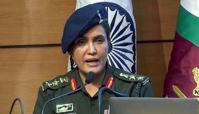 The image shows Colonel Sofiya Qureshi. — Indian media/File