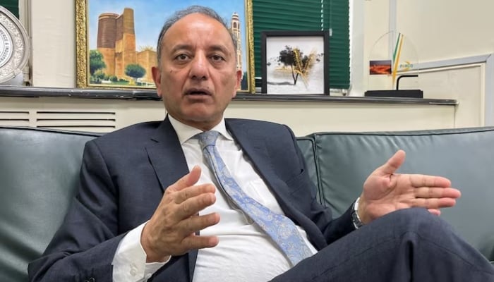 Climate Minister Dr Musadik Masood Malik, speaks with Reuters during an interview in Islamabad on June 11, 2024. — Reuters