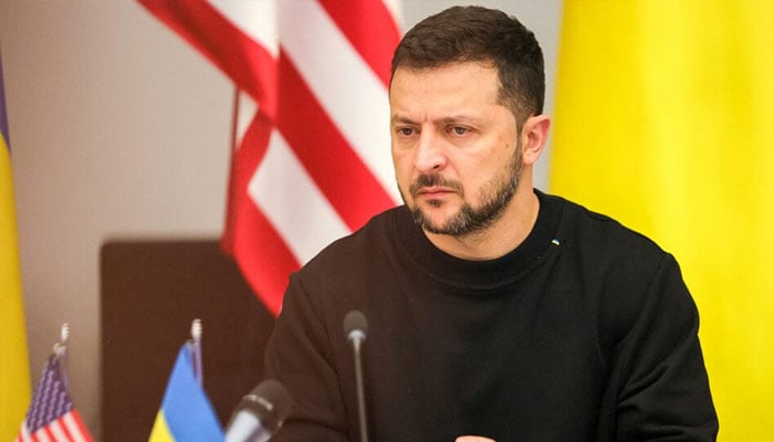 Ukraines President Volodymyr Zelenskiy addresses a meeting of the Ukraine Defense Contact Group ahead of a two-day NATO Defense Ministers Council at the alliance headquarters in Brussels, Belgium, October 11, 2023. — Reuters