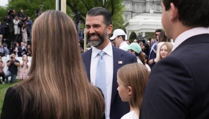 Donald Trump Jr attends the annual White House Easter Egg Roll event, on the South Lawn of the White House in Washington, DC, US, April 21, 2025. — Reuters