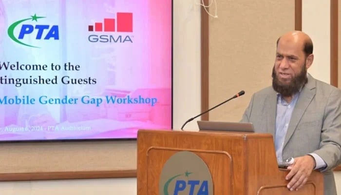 Pakistan Telecommunication Authority (PTA) Chairman Maj Gen (R) Hafeezur Rehman addresses an event on August 6, 2024. — Facebook@Pakistan Telecommunication Authority