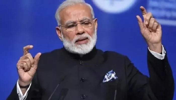 Indian Prime Minister Narendra Modi gestures during a session of the St. Petersburg International Economic Forum (SPIEF), Russia.— Reuters/File