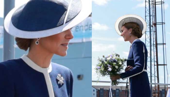 Kate Middleton smashes bottle at naming ceremony of warship