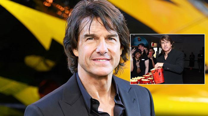 Tom Cruise reacts to viral clip of himself eating popcorn