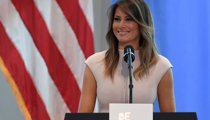 US first lady Melania Trump gives a speech during a reception she hosted on the sidelines of the United Nations General Assembly in New York City, US September 26, 2018. — Reuters
