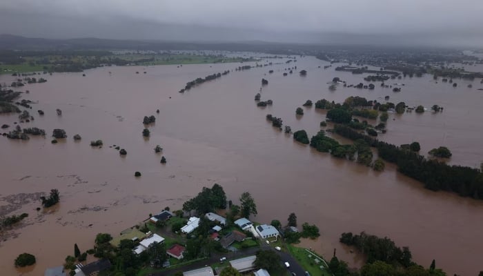 A drone view shows a flooded area following heavy rains, in Tinonee, New South Wales, Australia, May 21, 2025. — Reuters