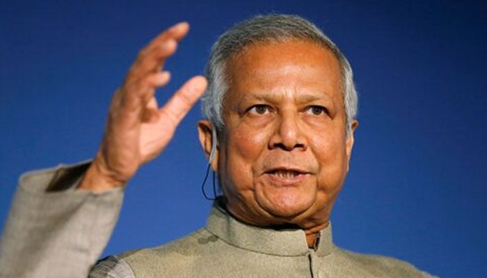 Muhammad Yunus, Chief Adviser of the Government of Bangladesh, speaks at the Trust Women conference in London November 19, 2014. — Reuters