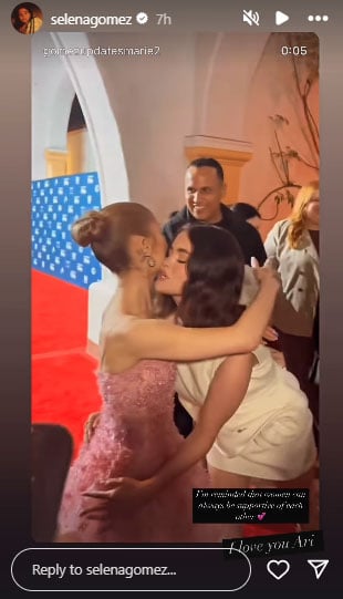 Selena Gomez cheers on Ariana Grande, Taylor Swift in rare shout out