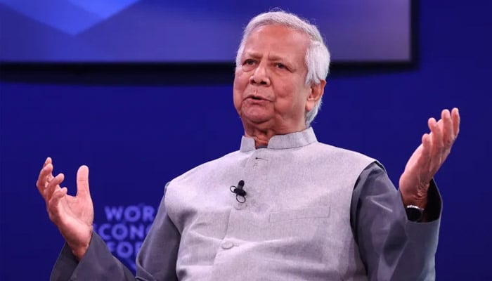 Muhammad Yunus, chief adviser of the interim government of Bangladesh, attends the 55th annual World Economic Forum (WEF) meeting in Davos, Switzerland, on January 23, 2025. — Reuters